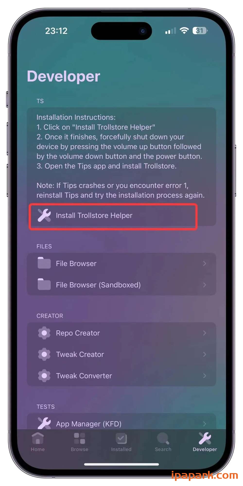 图片[9]-使用PureKFD工具安装巨魔商店2教程-iPA资源站
