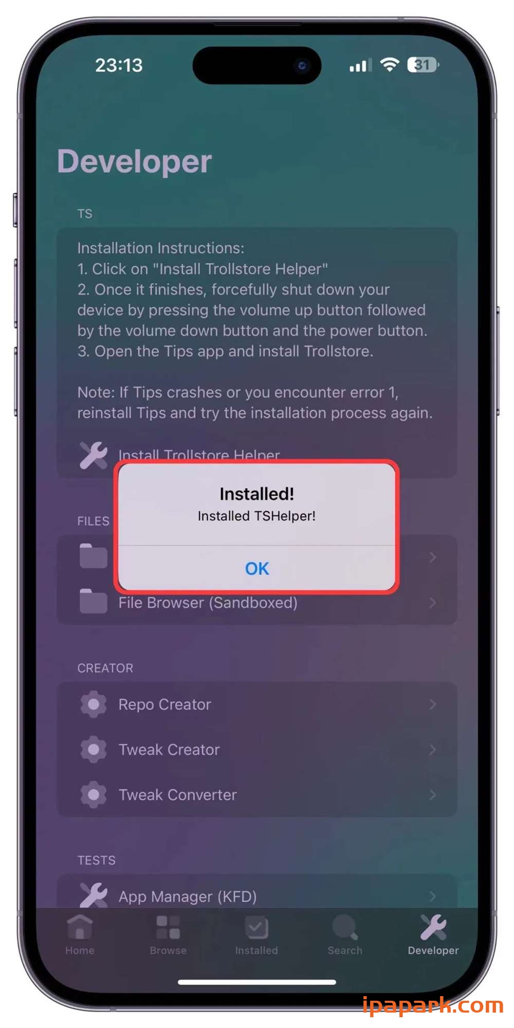 图片[10]-使用PureKFD工具安装巨魔商店2教程-iPA资源站